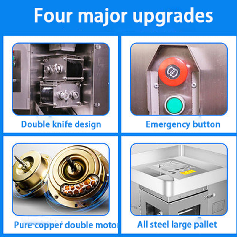 Commercial Stainless Steel Double Knife Meat Slicer