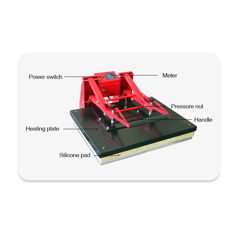 60X80mm Manual Flat Heat Press Machine