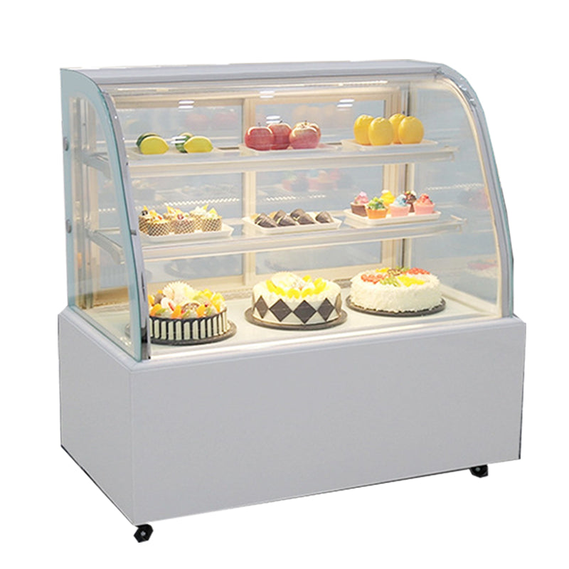 Baking Bread Display Cabinet Curved Glass