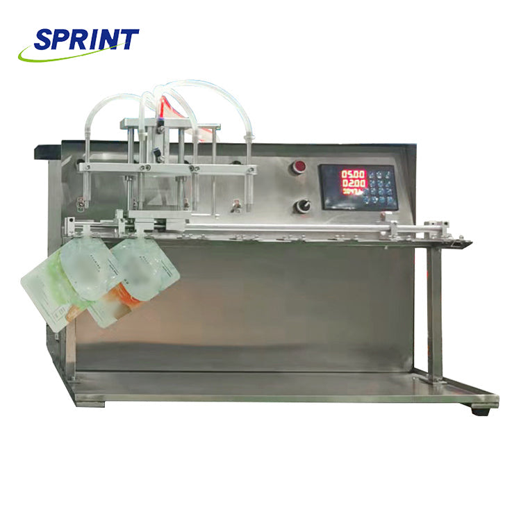Df4 Semi-automatic 4 Nozzle 20-1000ml Nozzle Bag Filling Machine For Hand Sanitizer, Stand Up Pouch