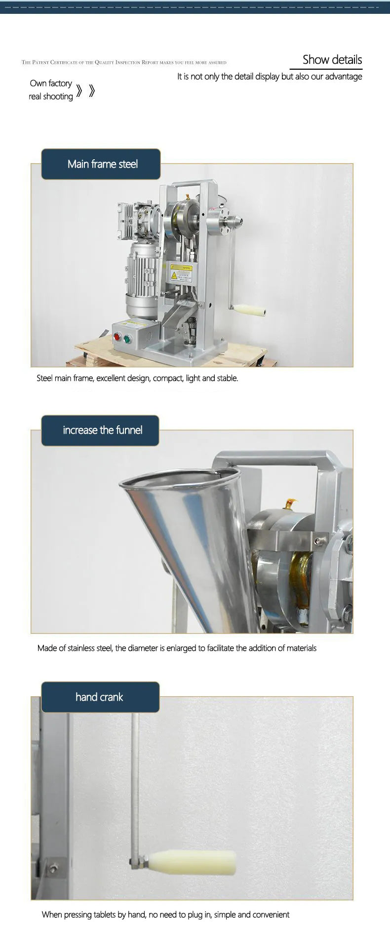 Made in China Thdp-3 Single Punch High Speed Tablet Press