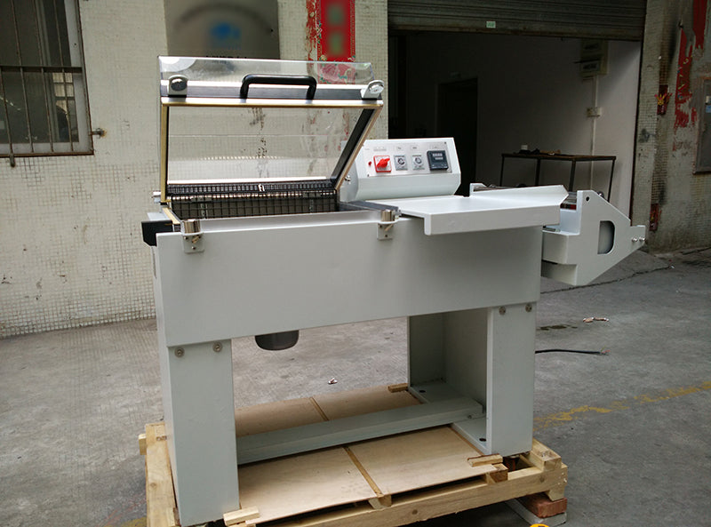 Semi-automatic shoelace shrink wrapping machine
