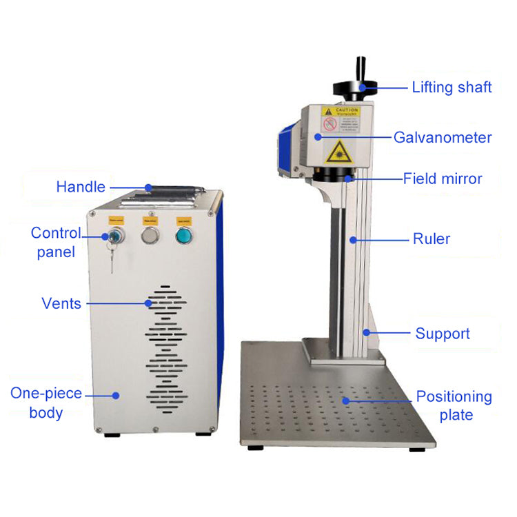 Split Fiber Laser Marking Machine For Metal And Wood