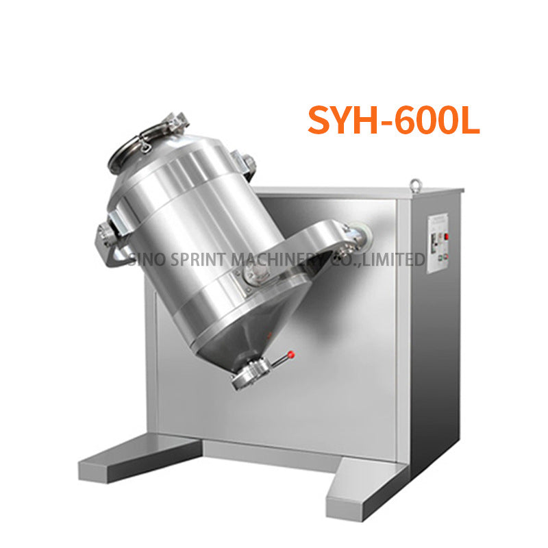 The difference between Syh400 and Syh600 granular powder vertical 3D drum powder mixer