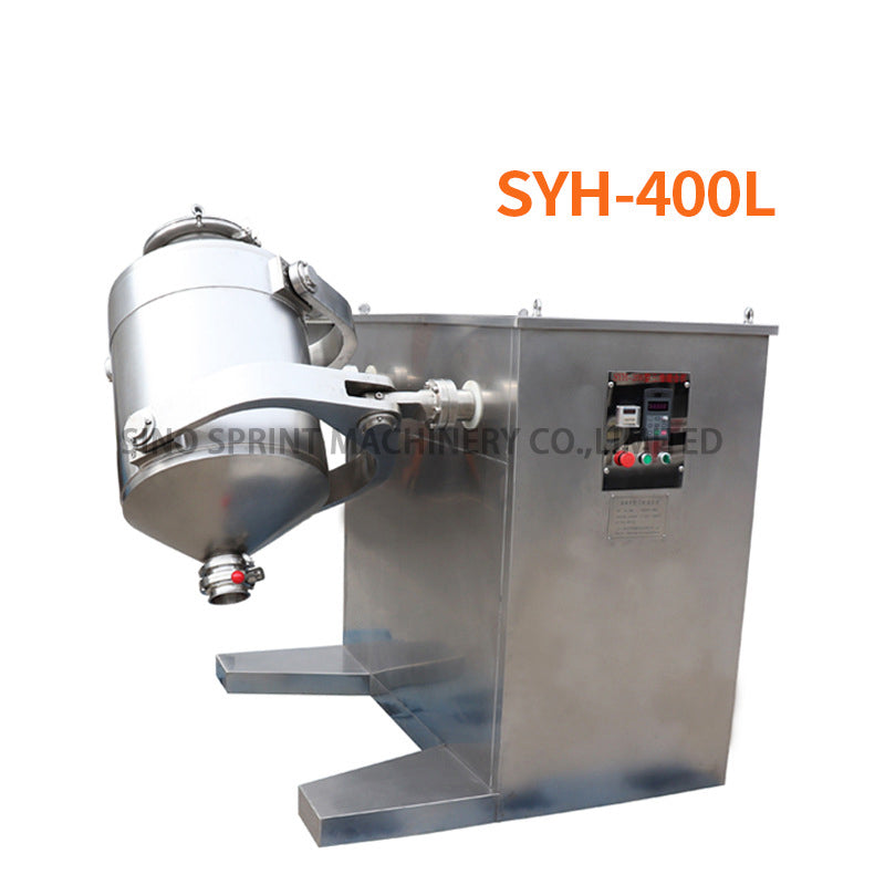 Product Description: SYH400 Granular Powder Vertical 3D Drum Powder Mixer