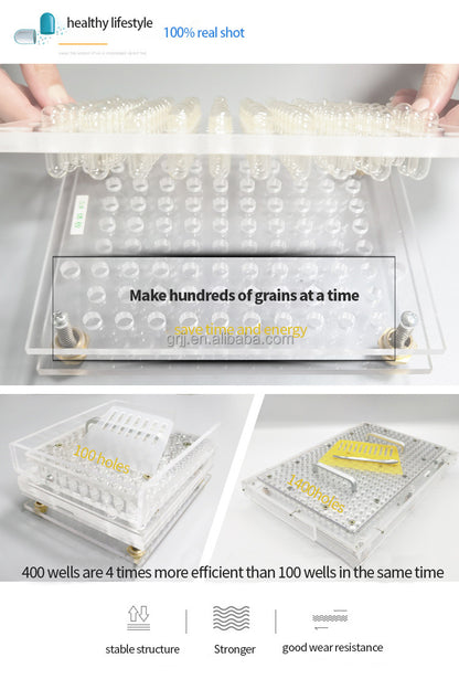 100 Hole Acrylic Capsule Filling Machine