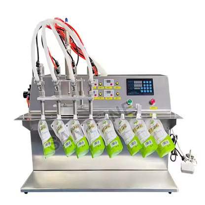 20-1000ml Four Nozzle Spray Bag Filling Machine