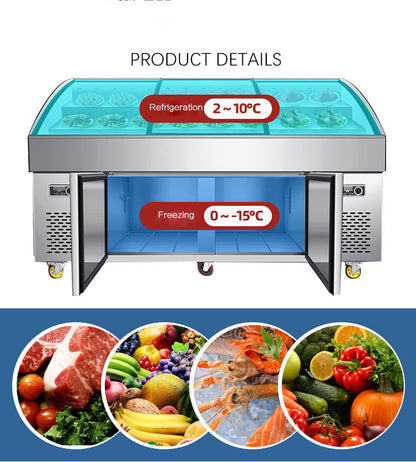 Three-level Ladder Type Freezer Stainless