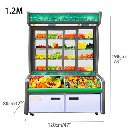 Display Freezer Commercial Refrigerator Vegetable And Fruit Preservation
