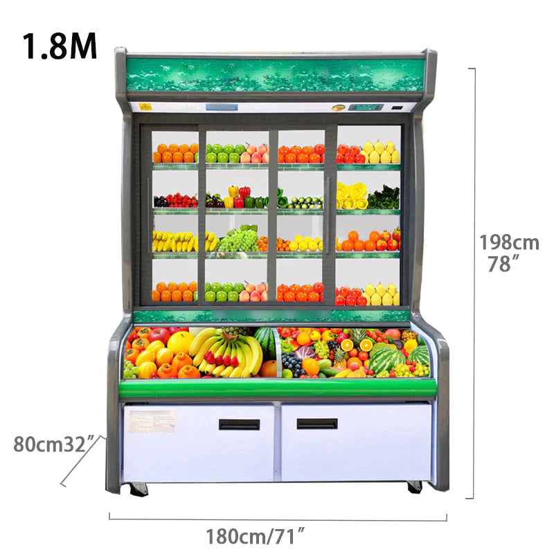 Display Freezer Commercial Refrigerator Vegetable And Fruit Preservation