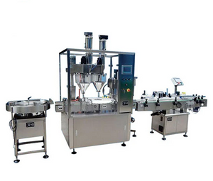 2 Head Fully Automatic Powder Filling Machine Line, Spray Filling Bottle, Spiral Powder Bottle