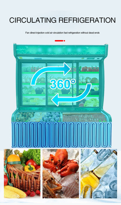 Display Freezer Commercial Refrigerator Vegetable And Fruit Preservation