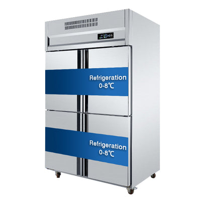 Four-door Stainless Steel Dual Temperature Function Refrigerator