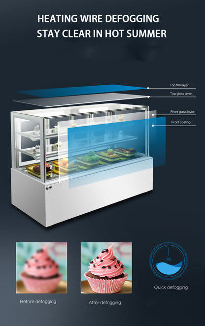 Right Angle Cake Display Freezer