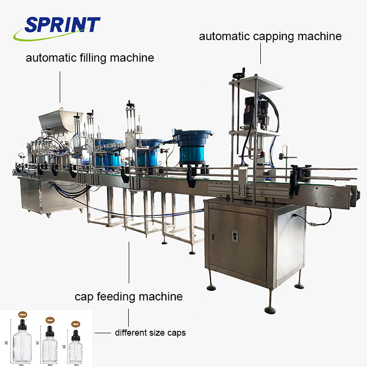 Four-head Automatic Cosmetic Filling Machine, Capping Machine, Labeling Machine
