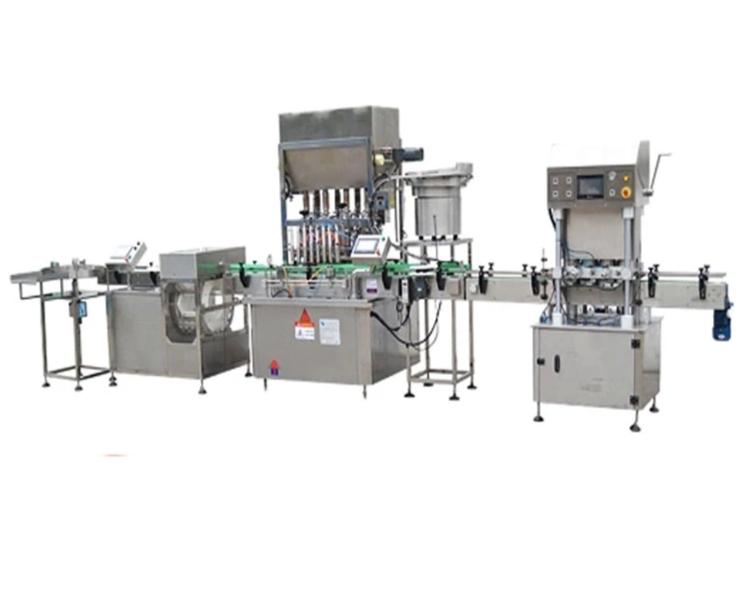 4-head Automatic Paste Peanut Butter Filling Line, Spray Filling Bottle, Nasal Spray Bottle