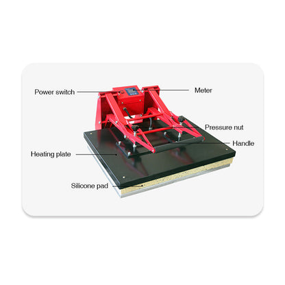 60X80mm Manual Flat Heat Press Machine