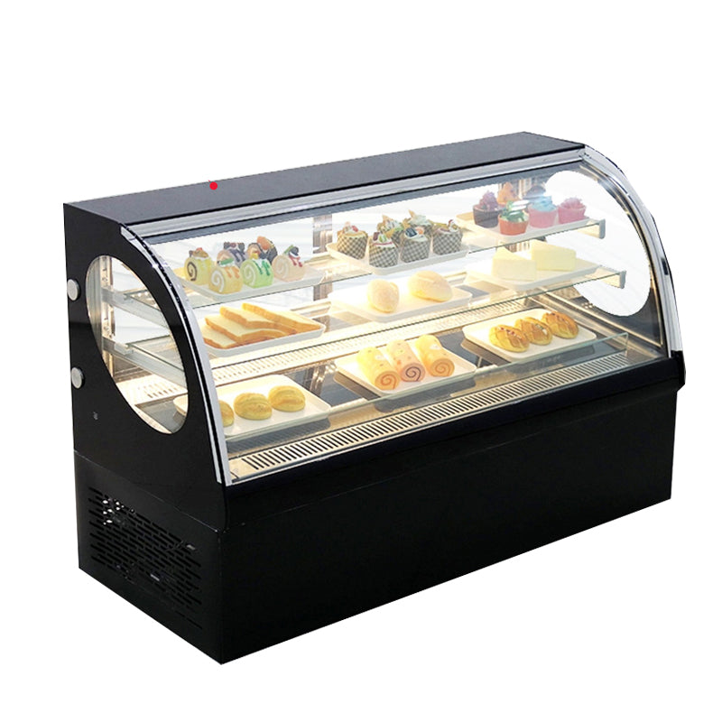 Baking Bread Display Cabinet Curved Glass