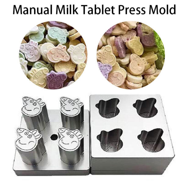 4 Holes Peppa Pig Manual Milk Tablet Press Mold