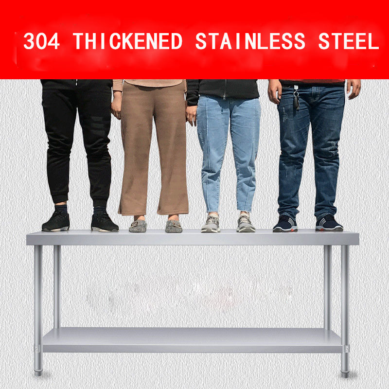 Stainless Steel Commercial Kitchen Double Worktop