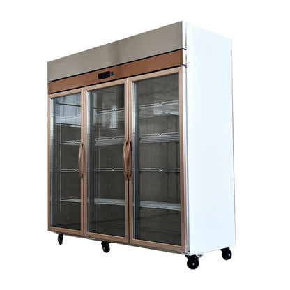 Vertical Display Freezer With Double Doors And Three Doors